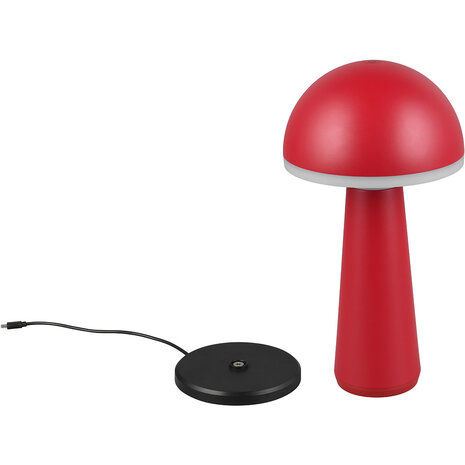 HLW LED LED Tafellamp Trion Lungo 2W - Rood, Gegoten Aluminium, Aanpasbare Kleur & Oplaadbare Batterijen HLW LED LED Tafellamp Trion Lungo 2W - Rood, Gegoten Aluminium, Aanpasbare Kleur & Oplaadbare Batterijen