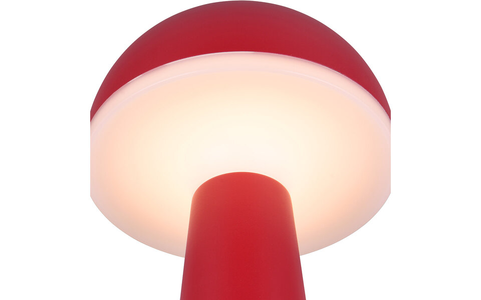 HLW LED LED Tafellamp Trion Lungo 2W - Rood, Gegoten Aluminium, Aanpasbare Kleur & Oplaadbare Batterijen