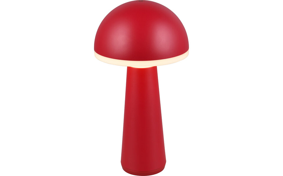 HLW LED LED Tafellamp Trion Lungo 2W - Rood, Gegoten Aluminium, Aanpasbare Kleur & Oplaadbare Batterijen