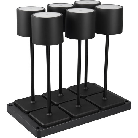 HLW LED Stijlvolle LED Tafellamp 1.5W met Stoffen Kap en Oplaadbare Batterijen HLW LED Stijlvolle LED Tafellamp 1.5W met Stoffen Kap en Oplaadbare Batterijen