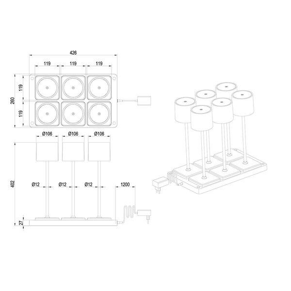 HLW LED Moderne LED Tafellamp en 5W met Stoffen Kap en Aanpasbare Kleur HLW LED Moderne LED Tafellamp en 5W met Stoffen Kap en Aanpasbare Kleur
