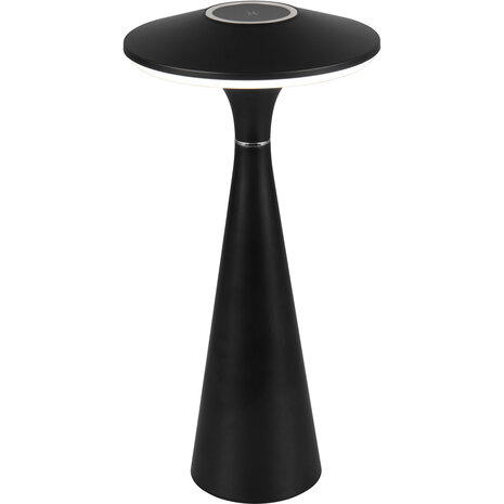 LED Tafellamp Trion Rezo met 2W LED, Stoffen Kap & Zwarte Look LED Tafellamp Trion Rezo met 2W LED, Stoffen Kap & Zwarte Look