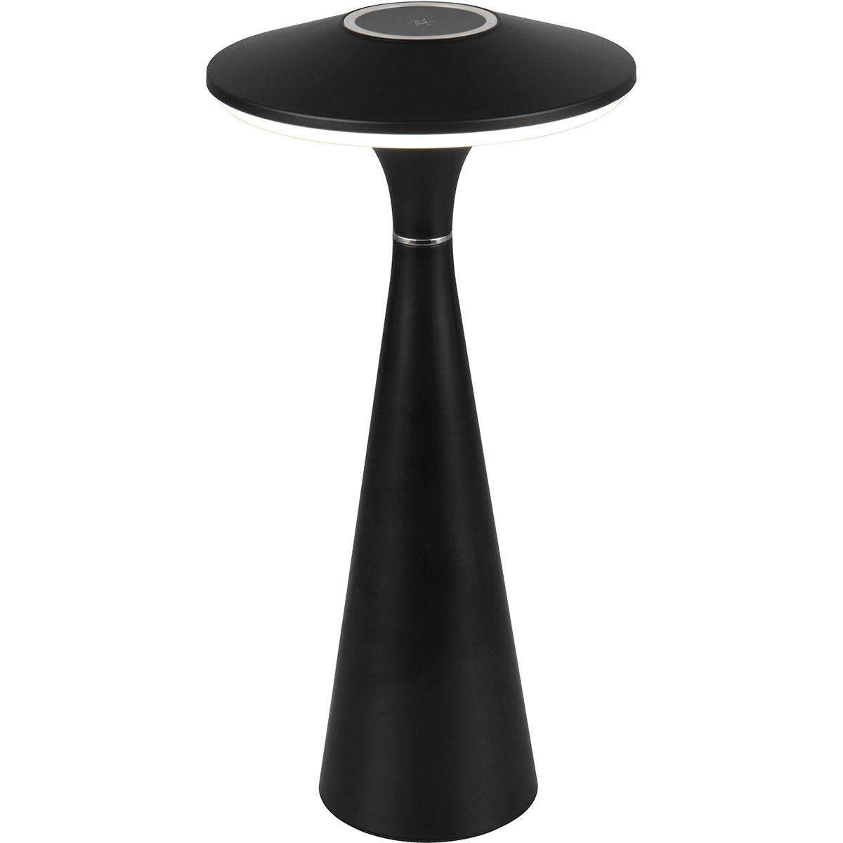 LED Tafellamp Trion Rezo met 2W LED, Stoffen Kap & Zwarte Look