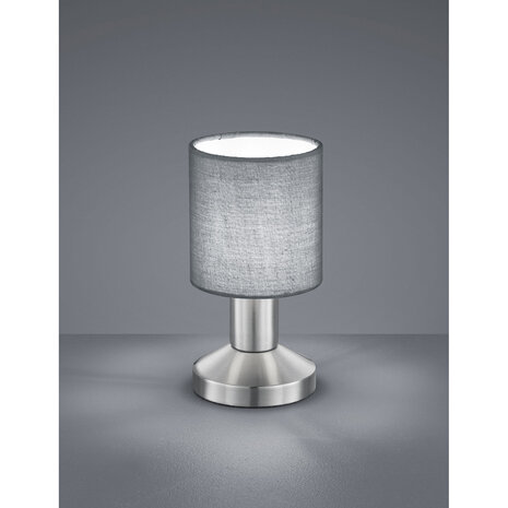 HLW LED LED Tafellamp Mat Grijs - Rond Aluminium, E14 Fitting - Trion Garno