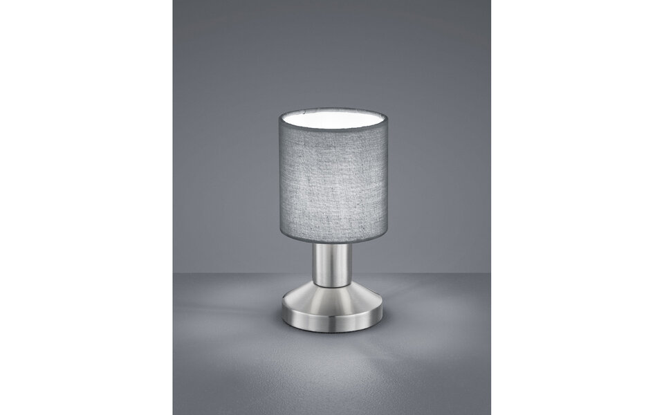 HLW LED LED Tafellamp Mat Grijs - Rond Aluminium, E14 Fitting - Trion Garno