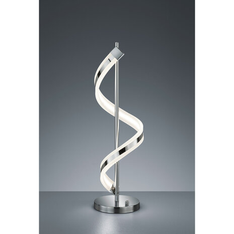 HLW LED Dimbare LED Tafellamp 14W - Rond Design, Warm Wit 2700K–3000K, Mat Chroom HLW LED Dimbare LED Tafellamp 14W - Rond Design, Warm Wit 2700K–3000K, Mat Chroom