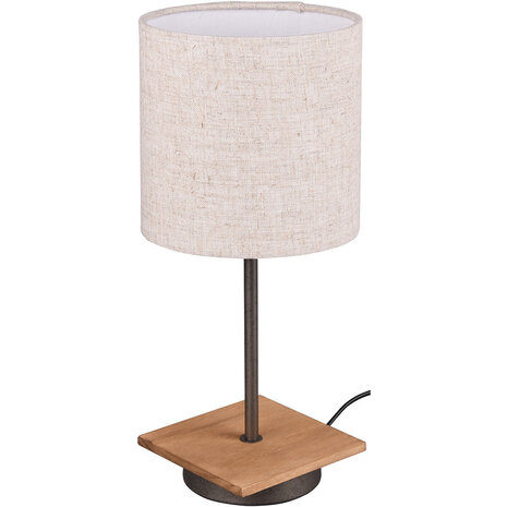 HLW LED LED Tafellamp Trion Elmo met E27 fitting - Rond antiek nikkel design