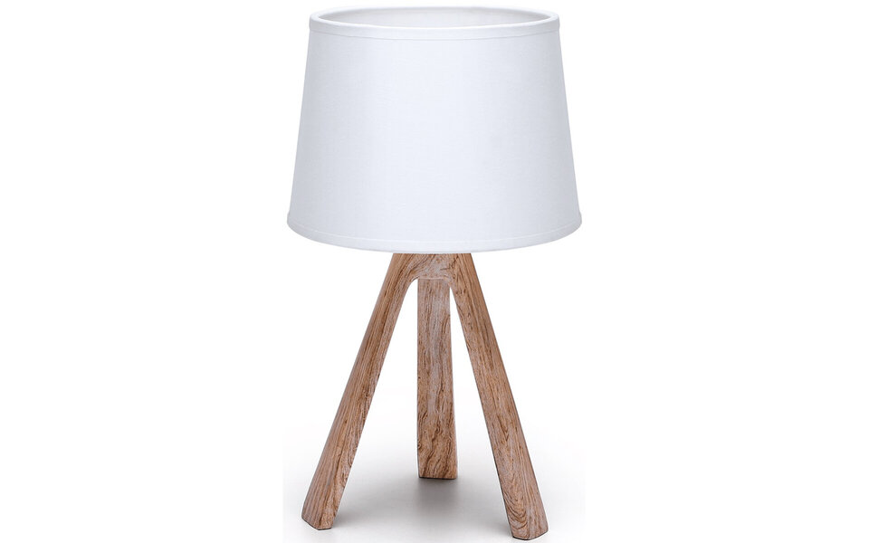 HLW LED Stijlvolle LED Tafellamp - Mat Bruin Kunststof - E14 Fitting - Stoffen Kap & Ronde HLW LED Stijlvolle LED Tafellamp - Mat Bruin Kunststof - E14 Fitting - Stoffen Kap & Ronde