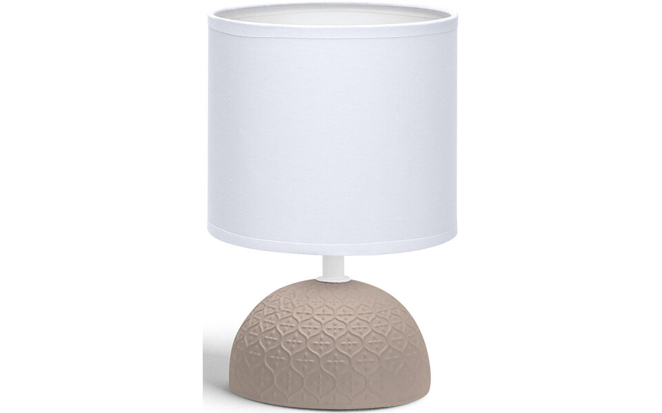 HLW LED LED Tafellamp Aigi Conton 1 - Rond Mat Bruin Keramiek met E14 Fitting