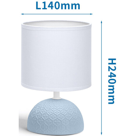 HLW LED LED Tafellamp Aigi Conton 1 - Ronde , Mat Blauw Keramiek, E14 Fitting HLW LED LED Tafellamp Aigi Conton 1 - Ronde , Mat Blauw Keramiek, E14 Fitting
