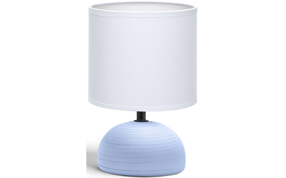 HLW LED LED Tafellamp Aigi Conton 2 - Rond Mat Blauw Keramiek - E14 Fitting, Ideaal voor LED Lamp &