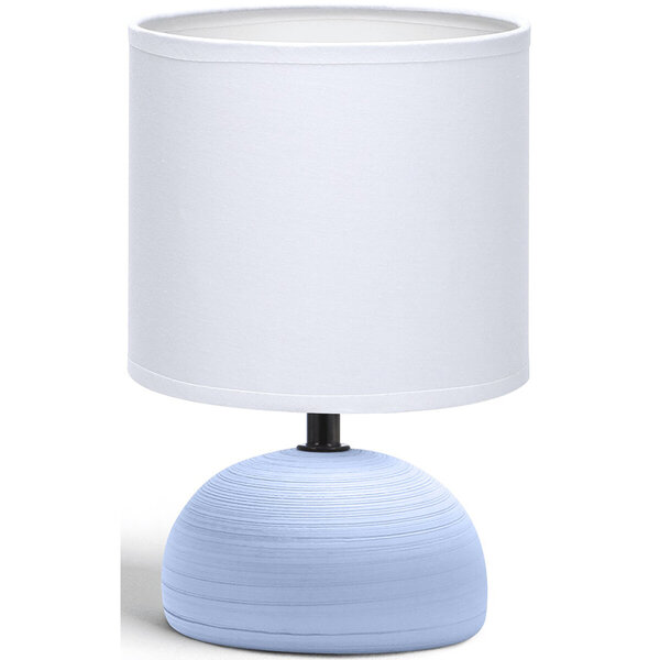 HLW LED LED Tafellamp Aigi Conton 2 - Rond Mat Blauw Keramiek - E14 Fitting, Ideaal voor LED Lamp & HLW LED LED Tafellamp Aigi Conton 2 - Rond Mat Blauw Keramiek - E14 Fitting, Ideaal voor LED Lamp &