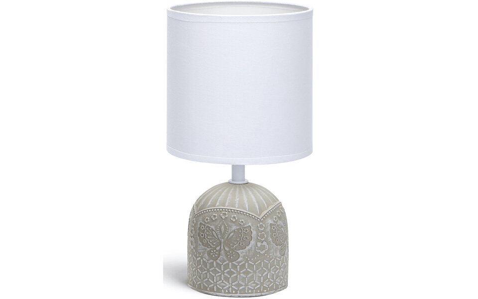 HLW LED LED Tafellamp Aigi Cruni - Ronde , Mat Grijs Keramiek, E14 Fitting