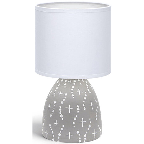 HLW LED LED Tafellamp Aigi Atar - Mat Grijs Rond Keramiek - E14 Fitting - Sfeervolle Tafelverlichting HLW LED LED Tafellamp Aigi Atar - Mat Grijs Rond Keramiek - E14 Fitting - Sfeervolle Tafelverlichting