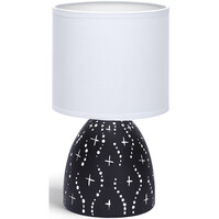 LED Tafellamp Mat Zwart - Aigi Atar Rond Keramiek E14 LED Tafellamp Mat Zwart - Aigi Atar Rond Keramiek E14