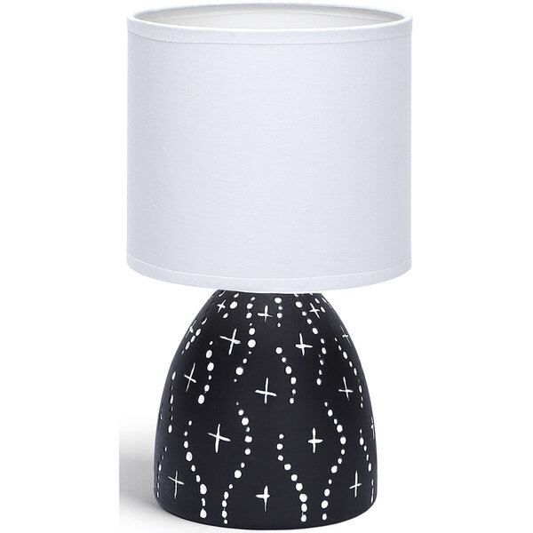 HLW LED LED Tafellamp Aigi Atar - Ronde Keramiek Mat Zwarte  E14 Fitting