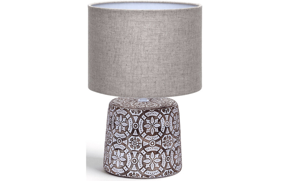 HLW LED LED Tafellamp Aigi Herdon - Ronde , Mat Bruin Keramiek, E14 Fitting HLW LED LED Tafellamp Aigi Herdon - Ronde , Mat Bruin Keramiek, E14 Fitting