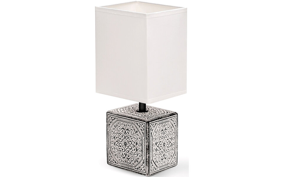 HLW LED LED Tafellamp Aigi Astron - Mat Zwart/Wit, Keramiek, E14 Fitting, Vierkant HLW LED LED Tafellamp Aigi Astron - Mat Zwart/Wit, Keramiek, E14 Fitting, Vierkant