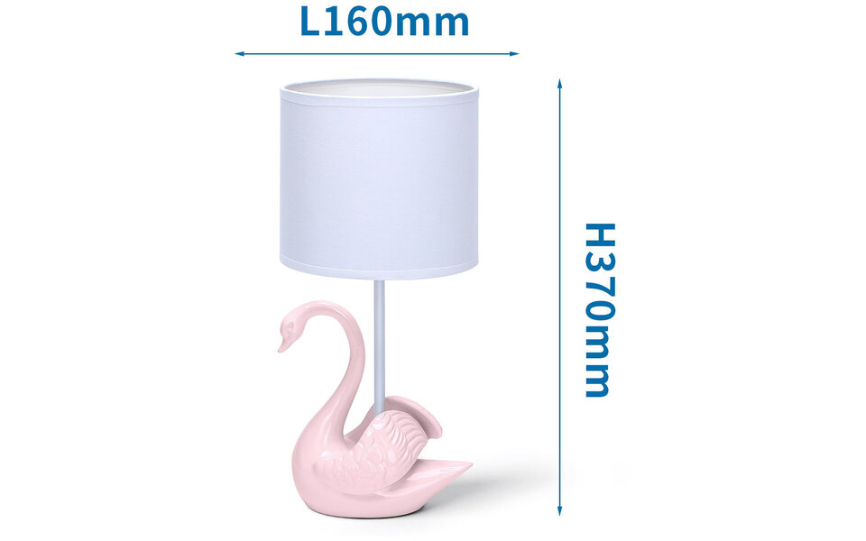 HLW LED LED Tafellamp Aigi Juvino - Ronde , Witte  Stijl - Mat Wit/Roze Keramiek, E14 Fitting