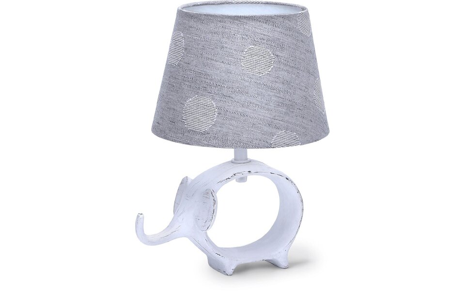 HLW LED LED Tafellamp Aigi Nivom - Mat Grijs Keramiek Rond, E14 Fitting, 1 Lichtpunt