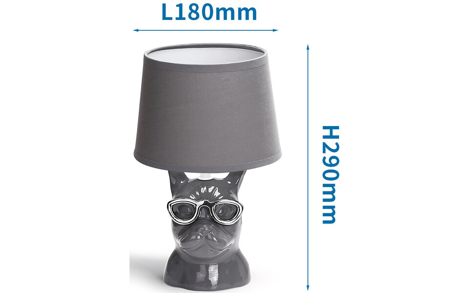 HLW LED LED Tafellamp Aigi Xinus - Rond Mat Grijs Keramiek met E14 Fitting HLW LED LED Tafellamp Aigi Xinus - Rond Mat Grijs Keramiek met E14 Fitting