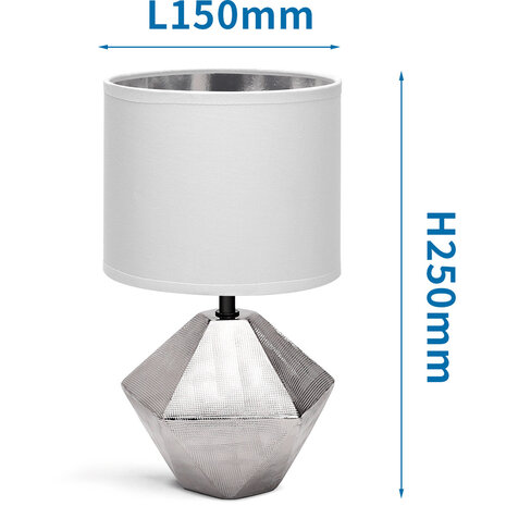 HLW LED LED Tafellamp Aigi Uynimo - Ronde , Witte , E14 Fitting