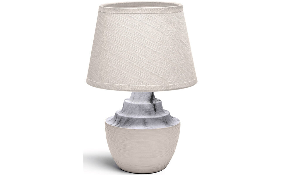 HLW LED LED Tafellamp Aigi Fospa - Rond, Mat Bruin Keramiek met E14 Fitting