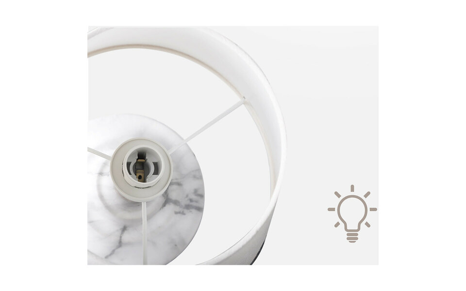 HLW LED LED Tafellamp Aigi Fospa - Rond, Mat Bruin Keramiek met E14 Fitting