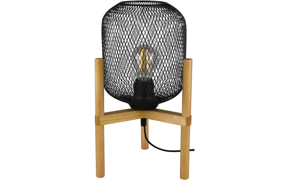 HLW LED LED Tafellamp Mat Zwart met Ronde  & Zwarte