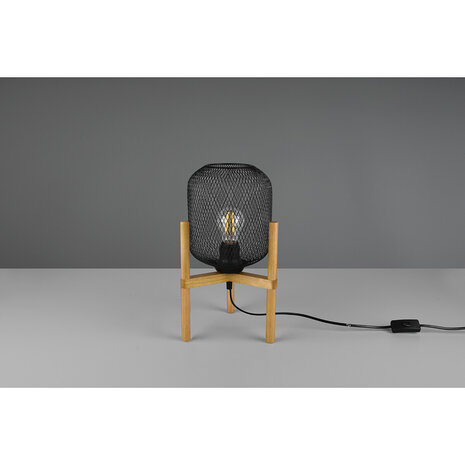 HLW LED LED Tafellamp Mat Zwart met Ronde  & Zwarte