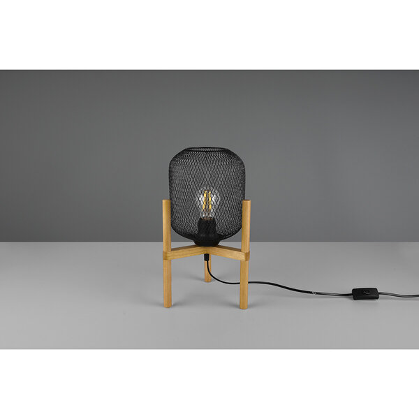 HLW LED LED Tafellamp Mat Zwart met Ronde  & Zwarte