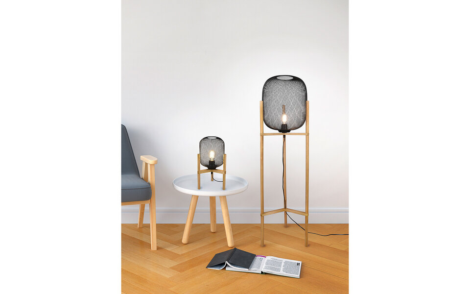 HLW LED LED Tafellamp Mat Zwart met Ronde  & Zwarte