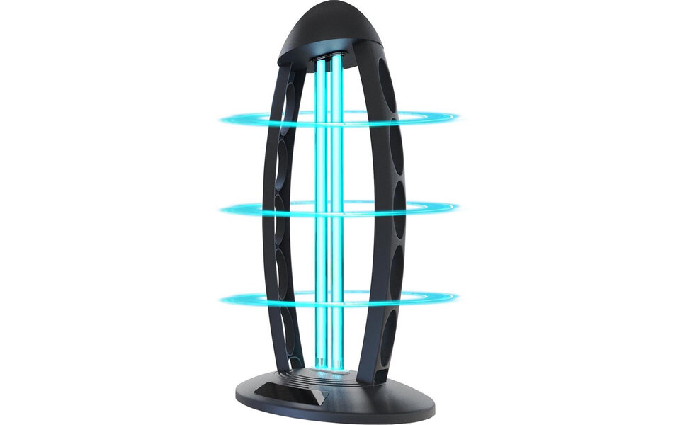 HLW LED UV-C Tafellamp - Zwarte  met 360º Straling, Timer & Afstandsbediening