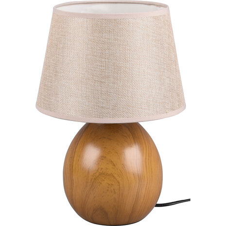 HLW LED Stijlvolle LED Tafellamp Mat Bruin met Ronde & HLW LED Stijlvolle LED Tafellamp Mat Bruin met Ronde &