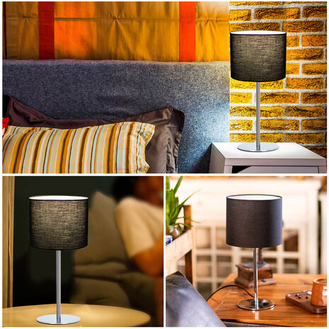 HLW LED LED Tafellamp Aigi Tomaro - Glans Chroom Rond Aluminium, E14 Fitting HLW LED LED Tafellamp Aigi Tomaro - Glans Chroom Rond Aluminium, E14 Fitting