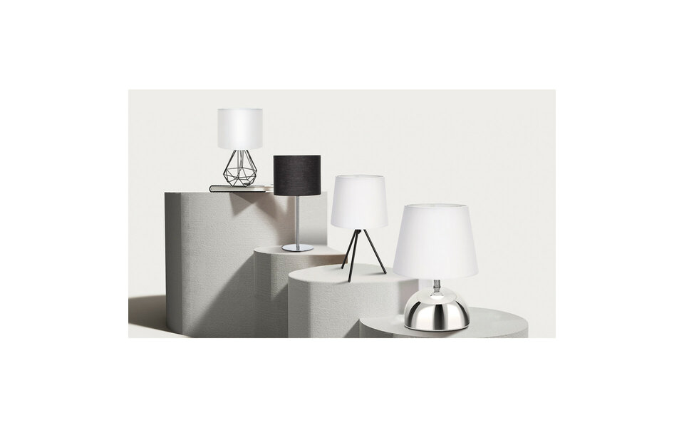 HLW LED LED Tafellamp Aigi Tomaro - Glans Chroom Rond Aluminium, E14 Fitting HLW LED LED Tafellamp Aigi Tomaro - Glans Chroom Rond Aluminium, E14 Fitting