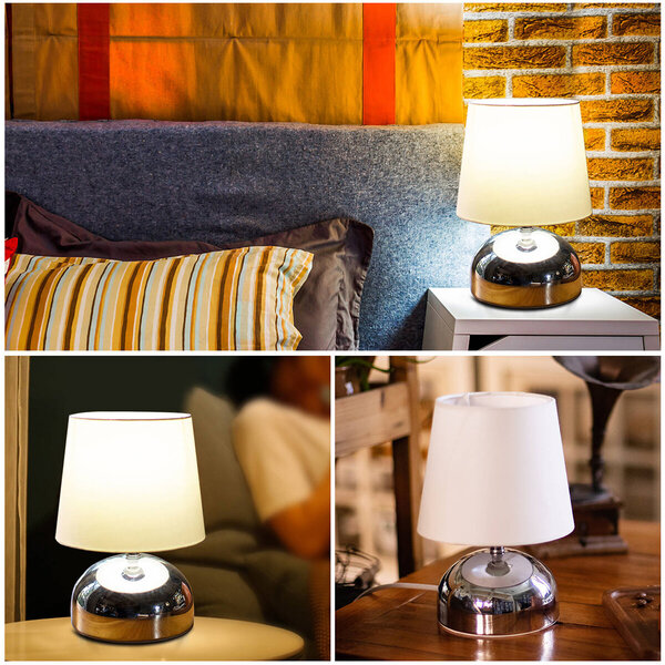 HLW LED LED Tafellamp Aigi Kali - Aluminium, Glans Chroom, Rond, E14 Fitting