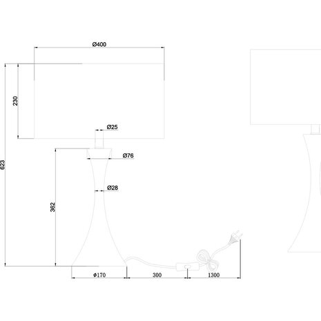 HLW LED Moderne LED Tafellamp Mat Nikkel - Ronde  & 60W