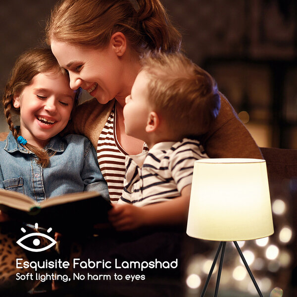 HLW LED LED Tafellamp Aigi Pinny - Mat Wit Stalen Rond Model | Met Snoerschakelaar