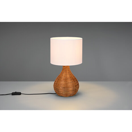 HLW LED LED Tafellamp Trion Sparko met E27 fitting - Ronde  & Houten