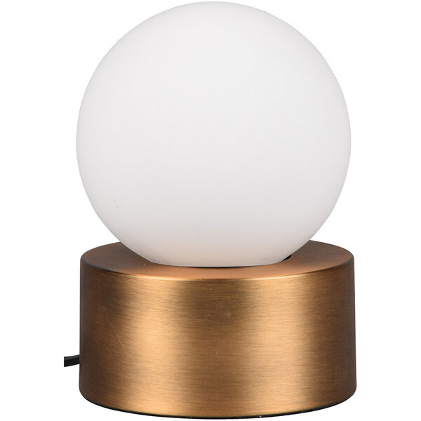 HLW LED LED Tafellamp Trion Celda - Rond Aluminium & Oud Brons, E14 Fitting