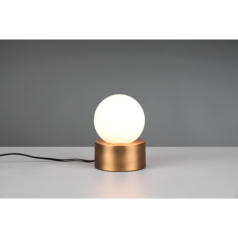 HLW LED LED Tafellamp Trion Celda - Rond Aluminium & Oud Brons, E14 Fitting