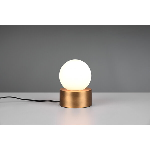 HLW LED LED Tafellamp Trion Celda - Rond Aluminium & Oud Brons, E14 Fitting