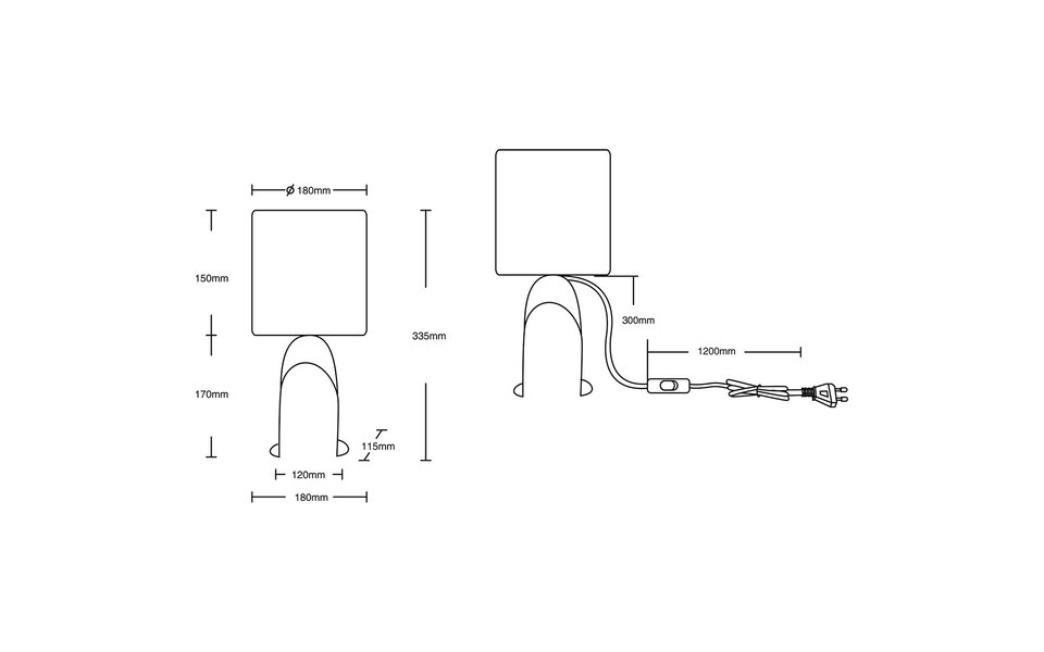 HLW LED Moderne LED Tafellamp Mat Zwart - Ronde  & Zwarte