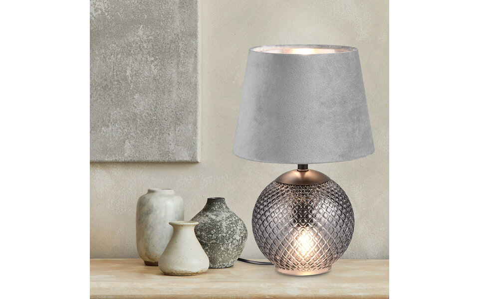 HLW LED LED Tafellamp Trion Onno met E14 fitting - Glazen  & Ronde