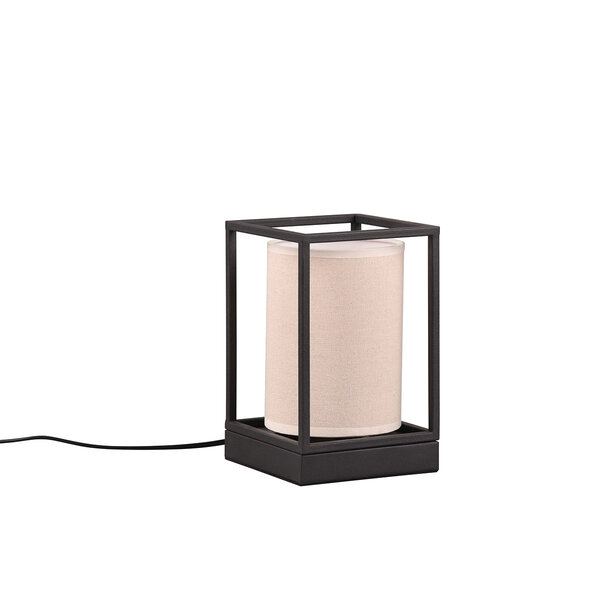 HLW LED Stijlvolle LED Tafellamp Mat Zwart - E27 Fitting, Metalen  & Rechthoekige