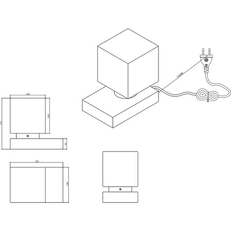 HLW LED LED Tafellamp Mat Zwart - Metalen  met E14 Fitting en Aanraakbediening