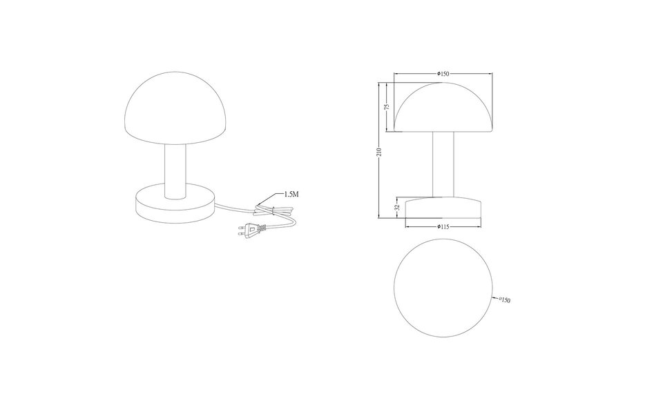 HLW LED LED Tafellamp Trion Nini - Metalen & Glazen  in Mat Nikkel