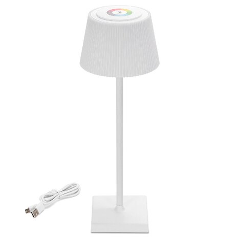 HLW LED Dimbare LED Tafellamp met USB-oplaadfunctie, RGB & Touch - Draadloze LED Bureaulamp HLW LED Dimbare LED Tafellamp met USB-oplaadfunctie, RGB & Touch - Draadloze LED Bureaulamp