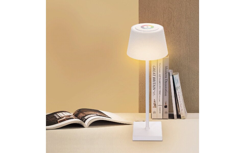 HLW LED Dimbare LED Tafellamp met USB-oplaadfunctie, RGB & Touch - Draadloze LED Bureaulamp